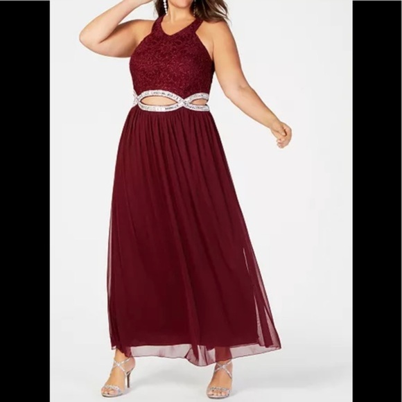 Women’s Formal Dress Size 16 Speechless Embellished Infinity-Waist Gown Halter - Picture 1 of 7